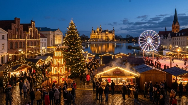 Schweriner Weihnachtsmarkt 2026 – Stern im Norden mit Schlossblick