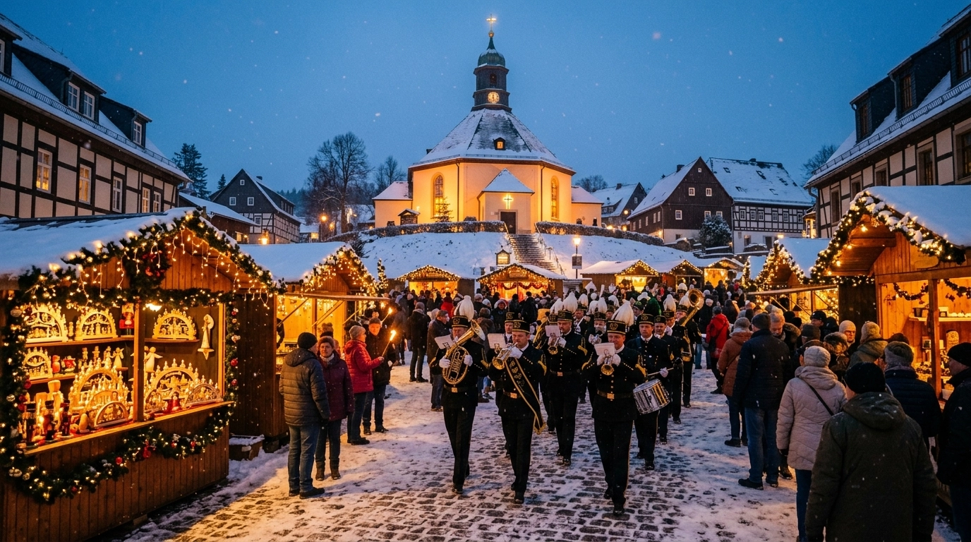 Seiffener Weihnacht in Seiffen (Deutschland) 2026: Termine, Bergparaden & Erzgebirgische Holzkunst