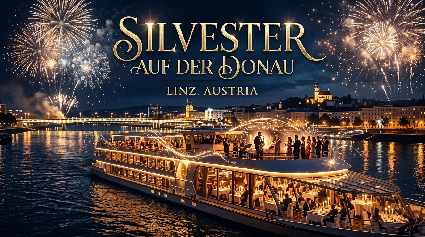 Silvester auf der Donau 2026 – Gala Schifffahrt in Linz