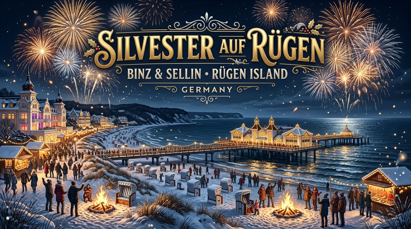Silvester auf Rügen 2026/2027: Silvesterpartys, Strandparty & Gala in Binz, Sellin und Göhren