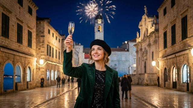 Silvester und Neujahr 2026/2027 in Dubrovnik: Feier auf dem Stradun