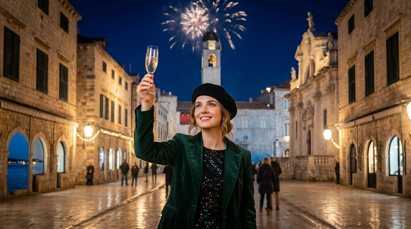 Silvester und Neujahr 2026/2027 in Dubrovnik: Feier auf dem Stradun