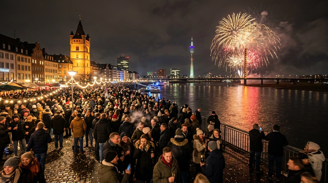 Silvester in Düsseldorf 2026/2027 – Feiern, Feuerwerk & Programm