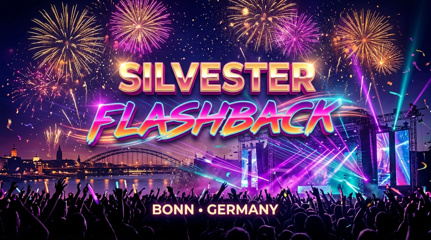 Silvester Flashback 2026 – 80er & 90er Party im Brückenforum Bonn