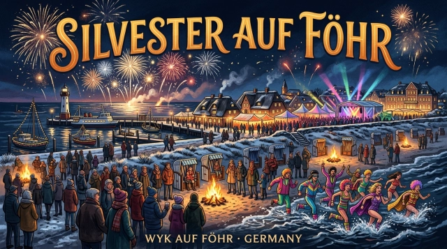 Silvester auf Föhr 2026/2027: Silvesterpartys, Open Air und Neujahrsprogramm in Wyk