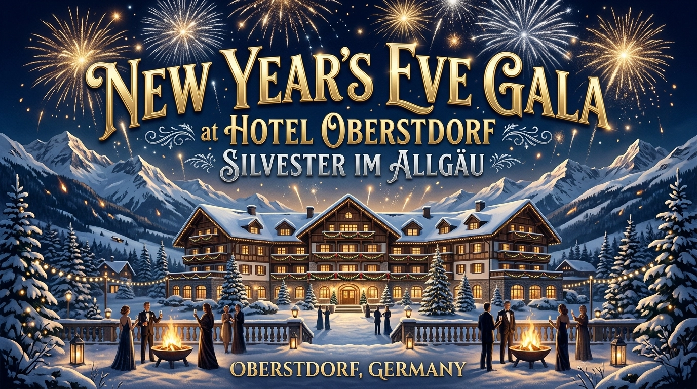 Silvester im Allgäu 2026/2027: Gala im Hotel Oberstdorf