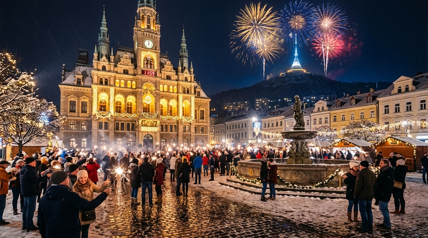 Silvester in Liberec (Tschechien) 2026/2027: Feiern, Programm und Neujahr