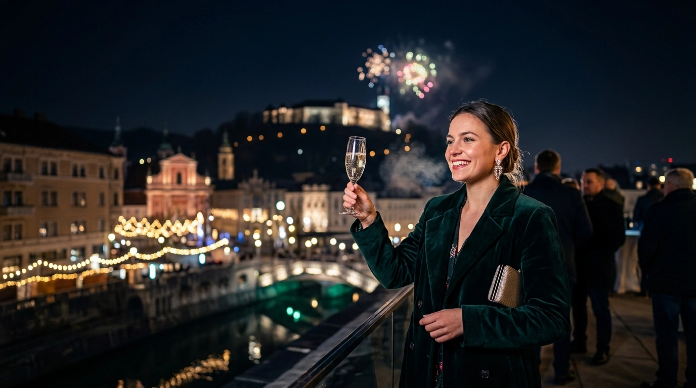 Silvester in Ljubljana 2026/2027: Feuerwerk und Konzerte in der Altstadt