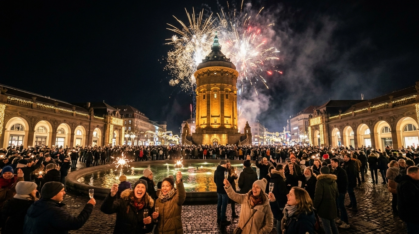 Silvester in Mannheim 2026/2027 – Feuerwerk & Programm