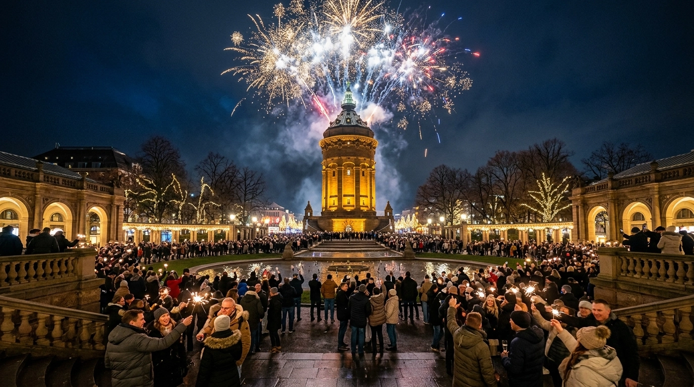 Silvester in Mannheim 2026/2027 – Feuerwerk & Programm