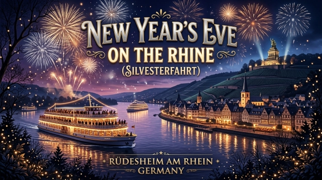 New Year's Eve on the Rhine 2026 – Silvester Cruise and Fireworks in Rüdesheim