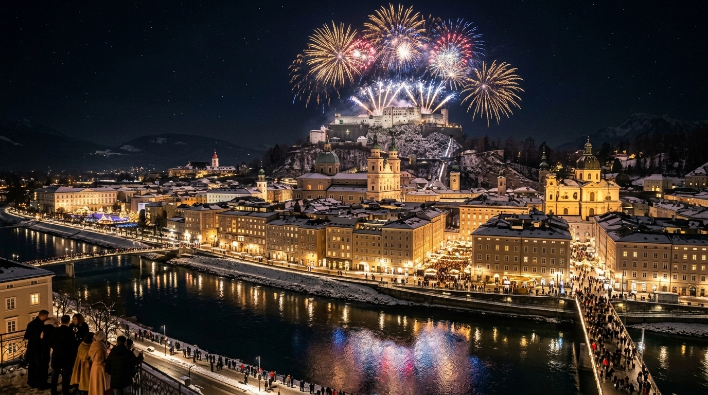 Silvester in Salzburg 2026/2027 – Feiern, Konzerte & Feuerwerk