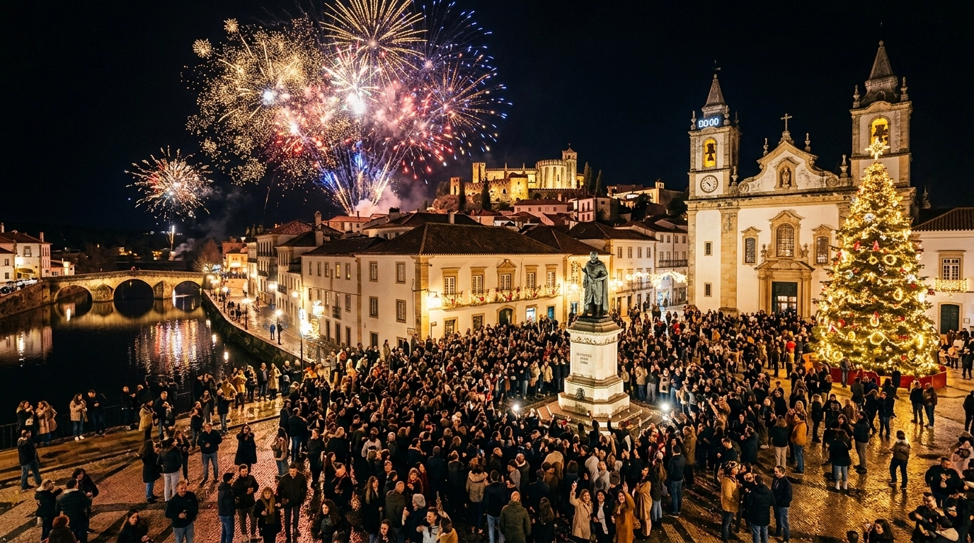 Silvester in Tomar (Portugal) 2026/2027: Feiern, Programm und Feuerwerk