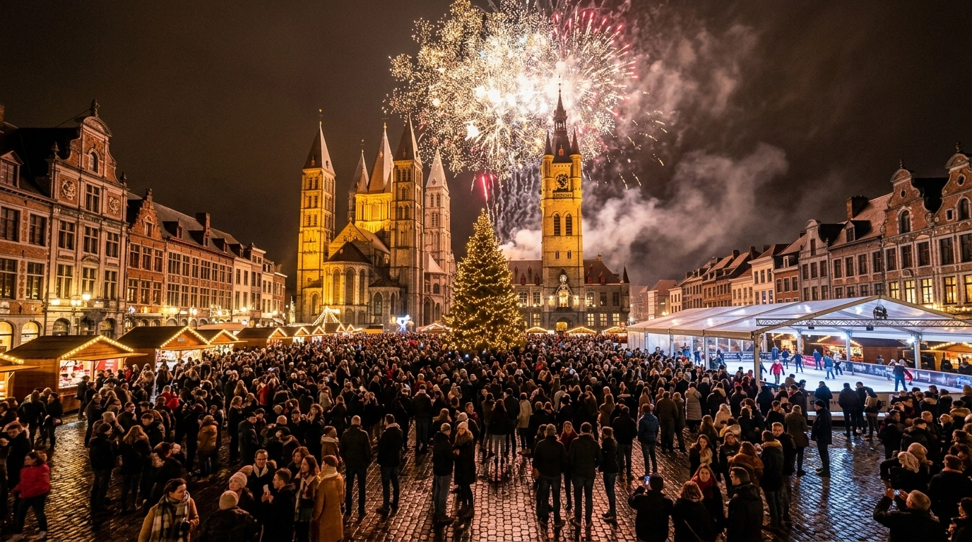 Silvester in Tournai (Belgien) 2026/2027: Feuerwerk, Programm & Feiern