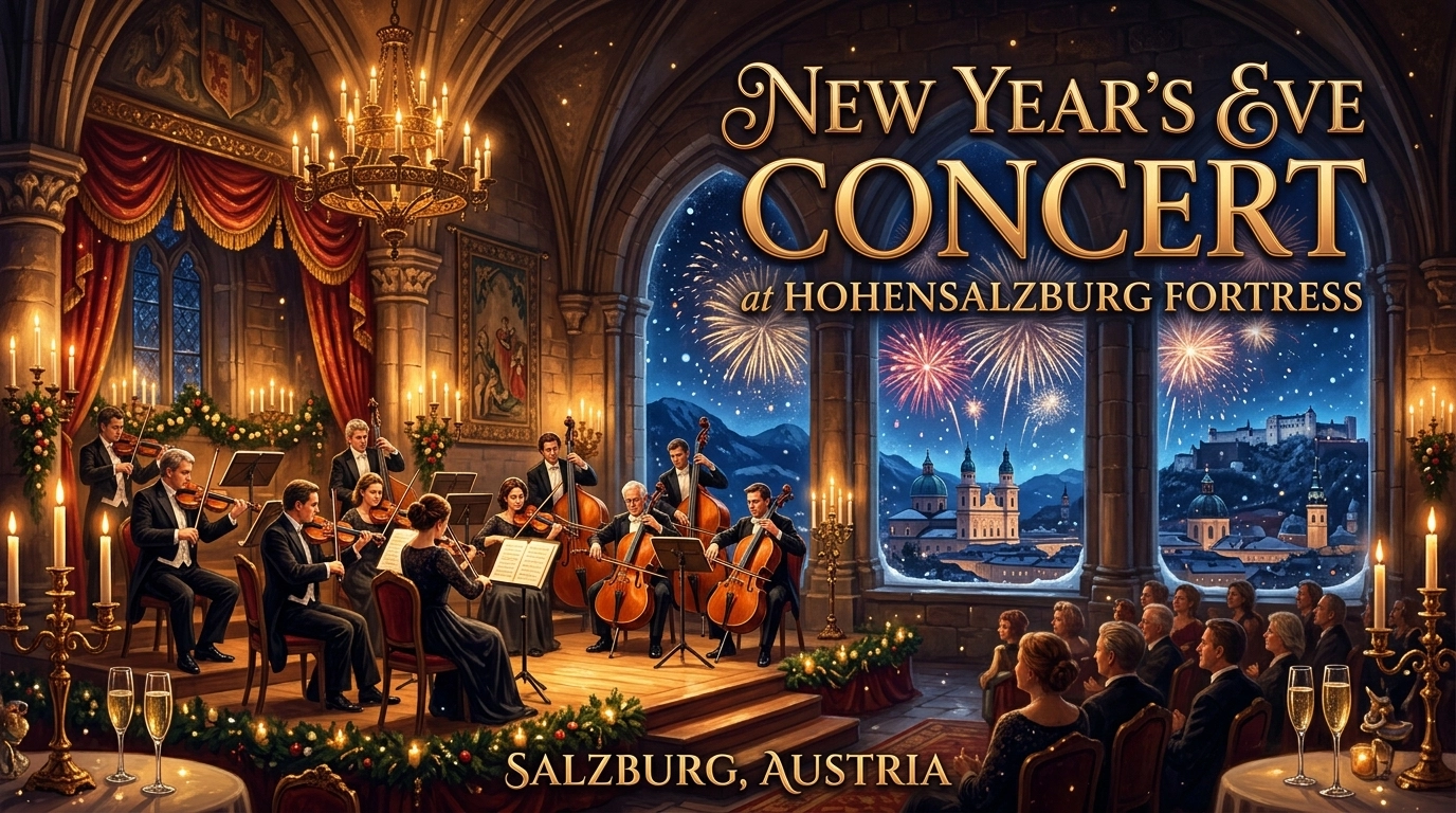 Silvesterkonzert auf der Festung Hohensalzburg 2026 – Mozart und Strauss im Burgsaal