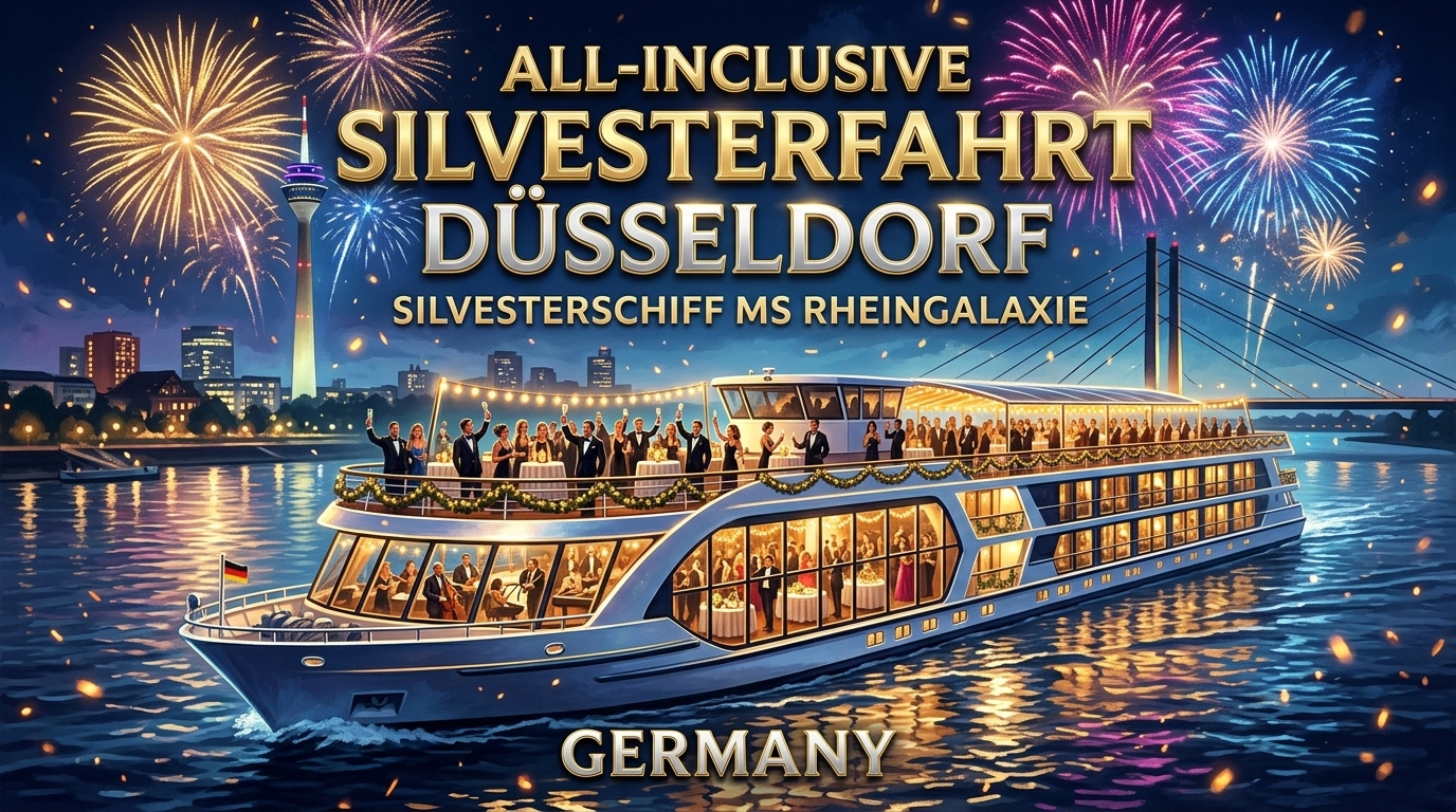 All-inclusive Silvesterfahrt Düsseldorf 2026/2027 – Silvesterschiff am Rhein
