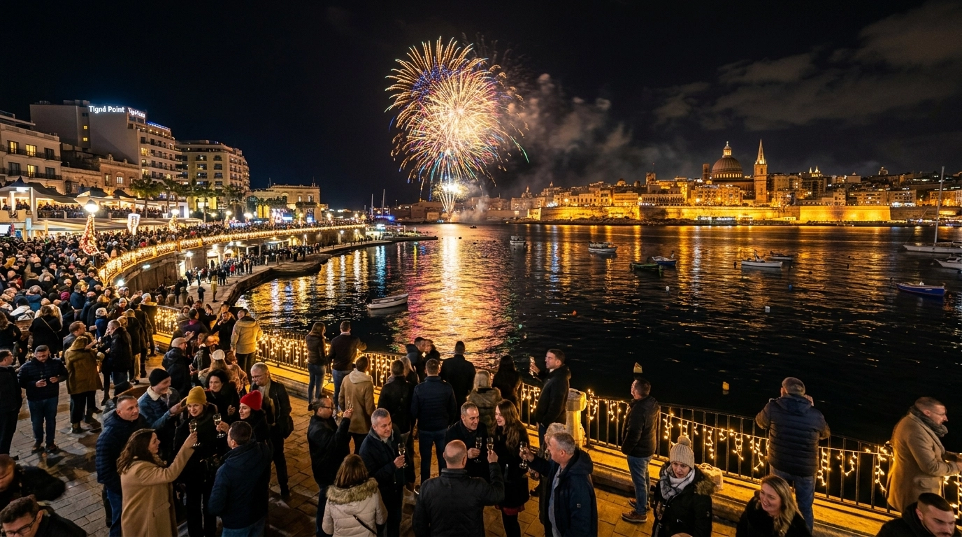 Silvester in Sliema (Malta) 2026/2027: Feiern, Feuerwerk und Programm