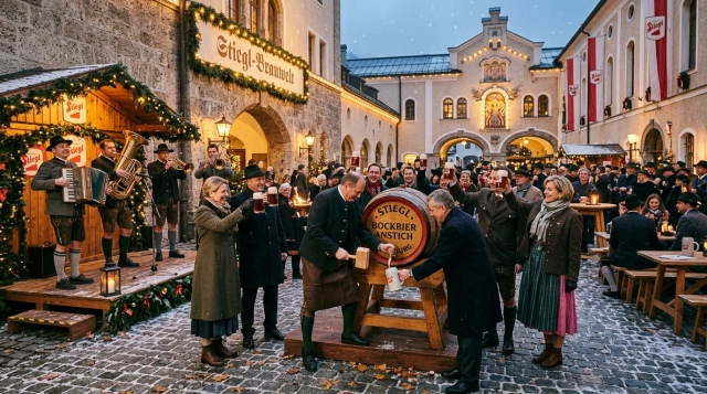 Stiegl Gutshof Bockbieranstich 2026 in Salzburg (Österreich) – Traditioneller Bieranstich & Alpenmusik