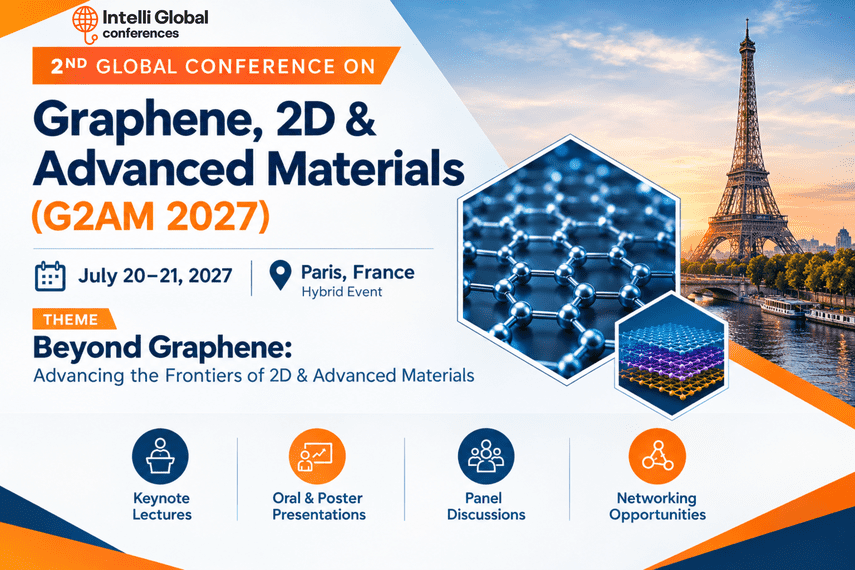 2nd Global Conference on Graphene, 2D & Advanced Materials 2027 in Paris