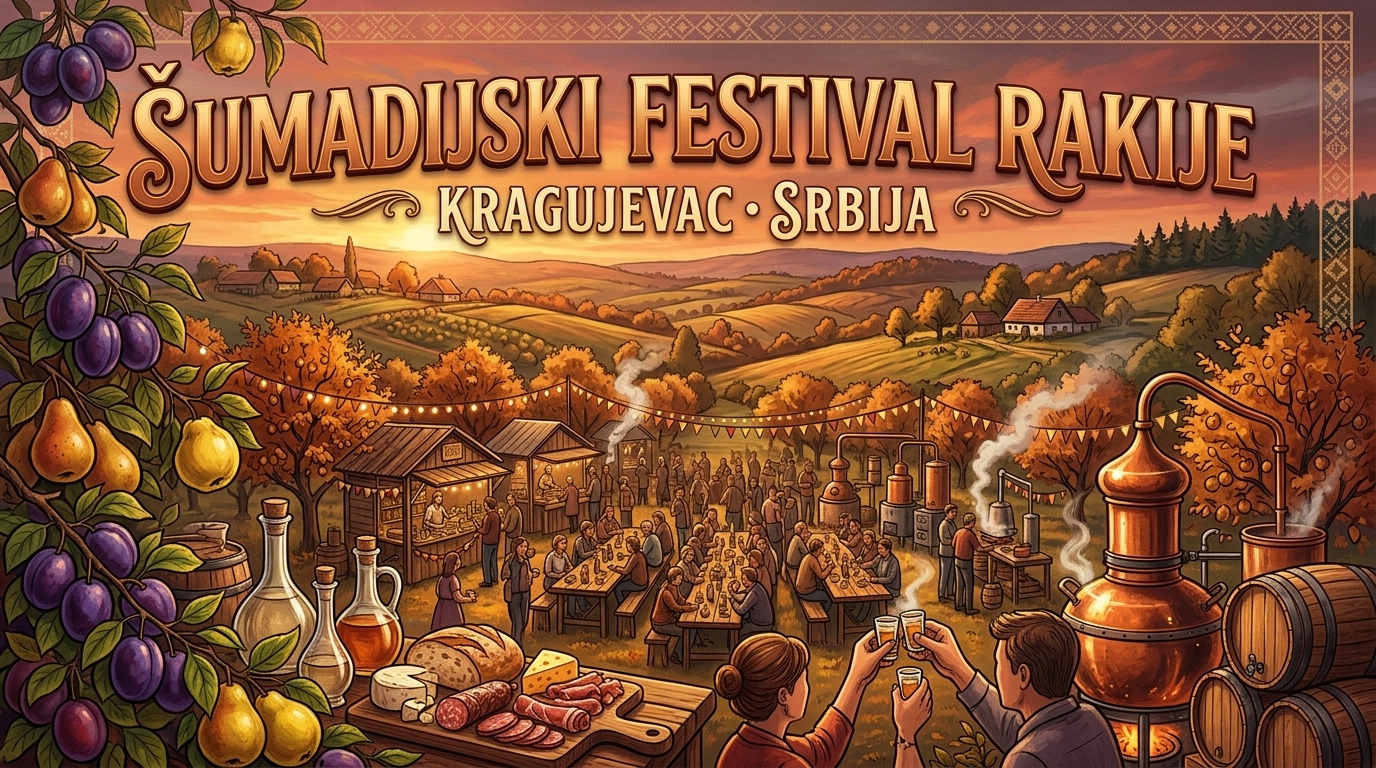 Šumadijski festival rakije 2026 – Rakija-Festival in Kragujevac