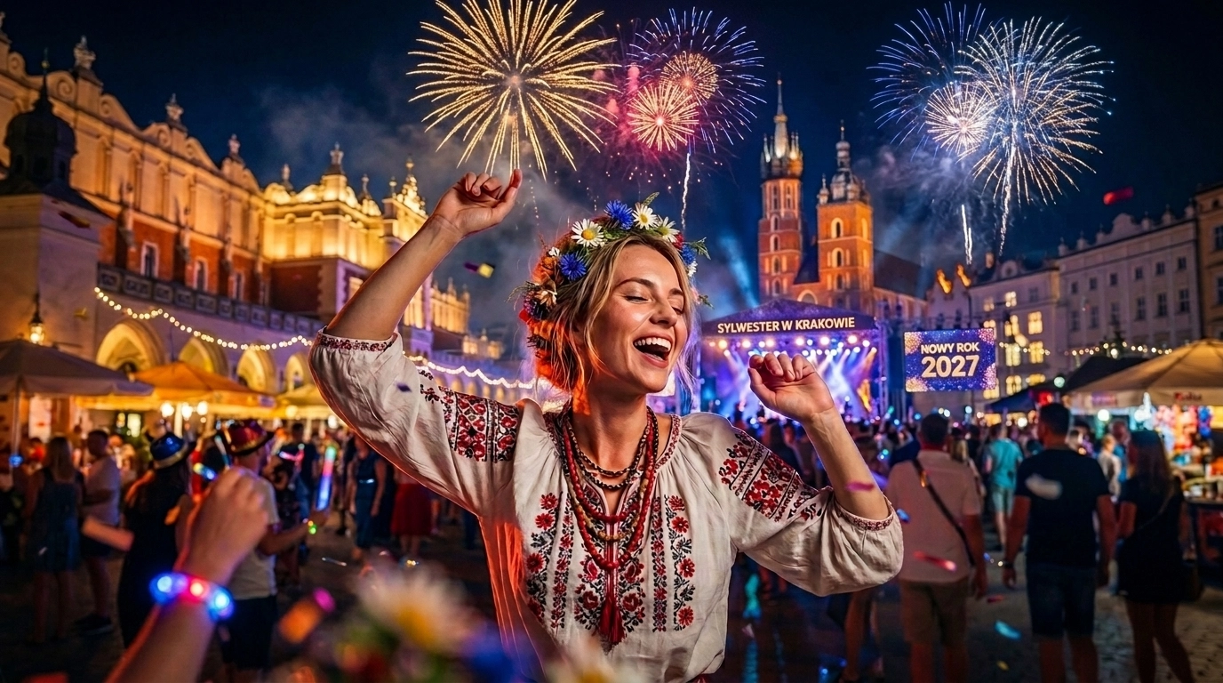 Silvester in Krakau 2026/2027 – Rynek Główny, Wawel & Kazimierz