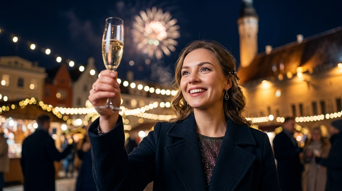 Silvester in Tallinn 2026/2027 – Mittelalterliche Altstadt und Feuerwerk am Rathausplatz