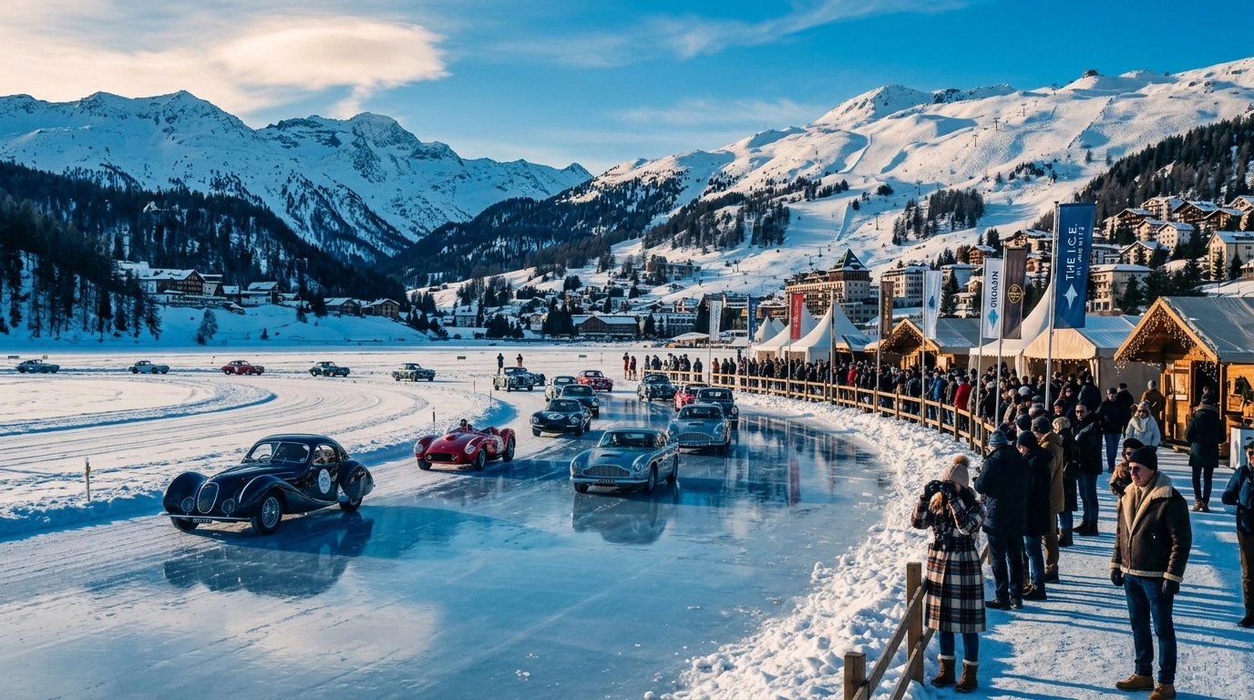 The I.C.E. St. Moritz in St. Moritz (Schweiz) 2027: Oldtimer auf dem Eis, Termine & Tickets