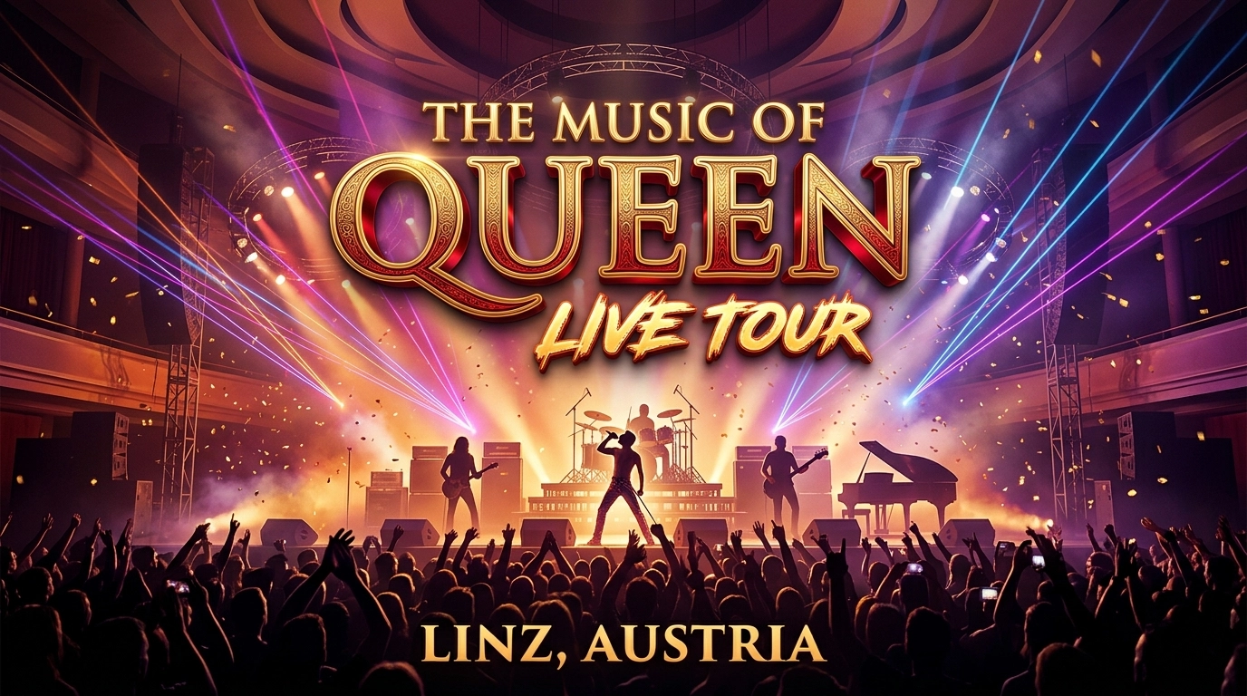 The Music of Queen Live Tour 2026 in Linz: Das Queen Tribute Konzert im Brucknerhaus