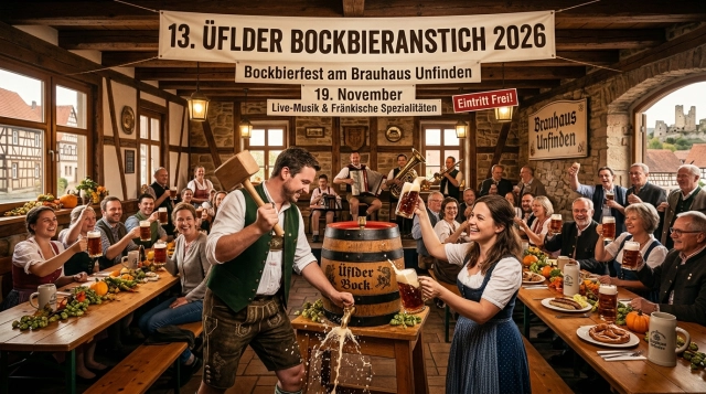 13. Üflder Bockbieranstich 2026: Bockbierfest im Brauhaus Unfinden