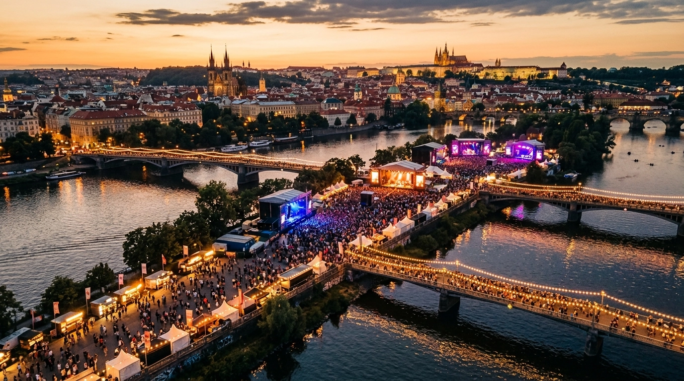 United Islands of Prague 2027: Weltmusikfestival auf der Moldauinsel