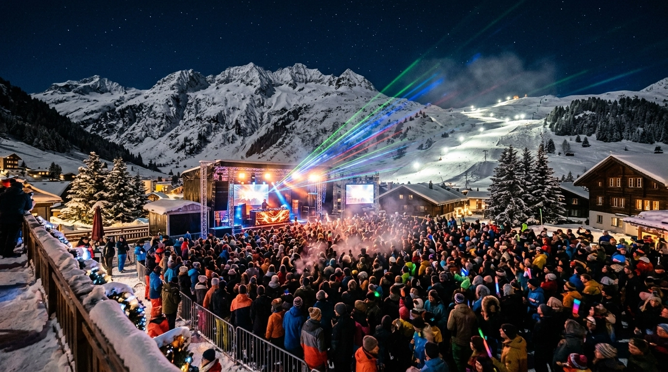 Verve / La Folie Andermatt 2026 – Techno-Festival, Ski-Party und Wintermusik in der Schweiz