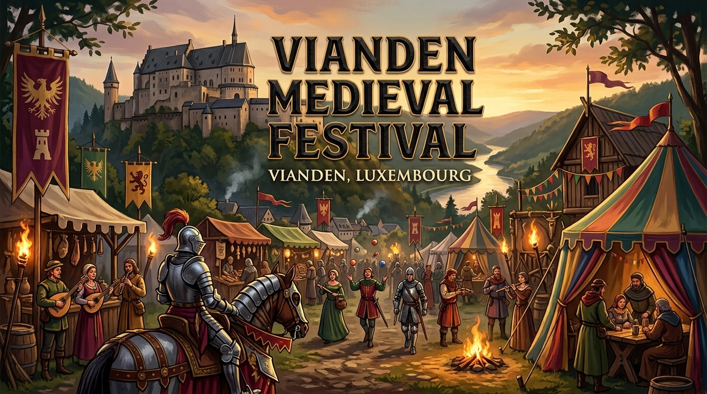 Vianden Medieval Festival 2027 in Vianden, Luxembourg – Knights, Fire Shows & Medieval Fun