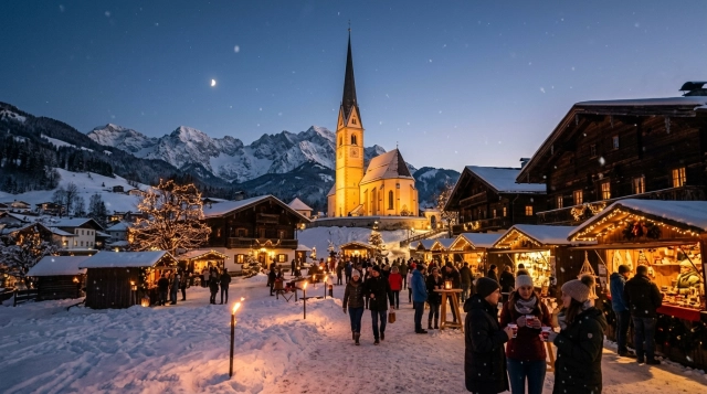 Wallfahrtsadvent Maria Alm 2026 – Bergadvent mit Wallfahrtskirche und Hochkönig-Blick