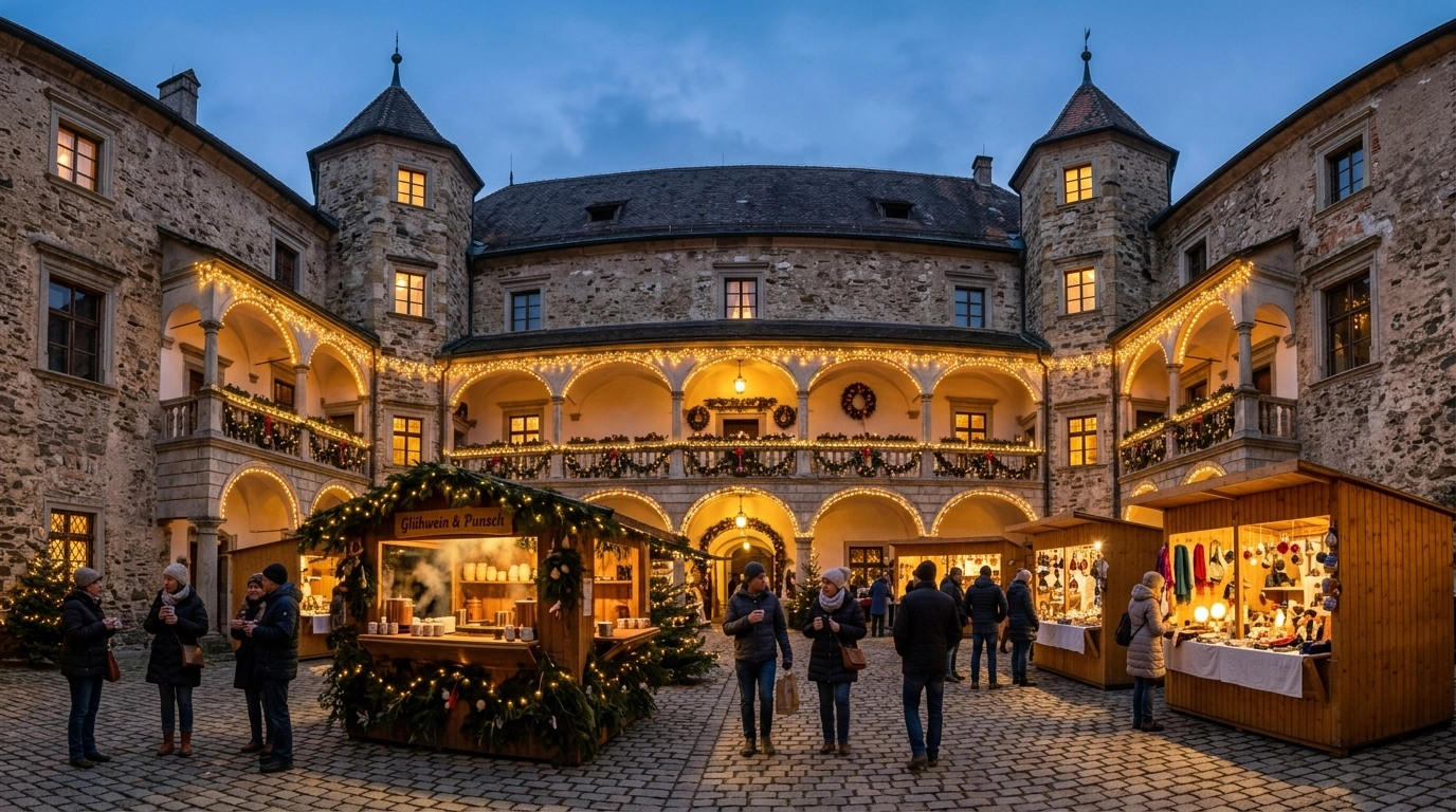 Weihnachten auf Schloss Kornberg 2026: Adventausstellung im Renaissanceschloss