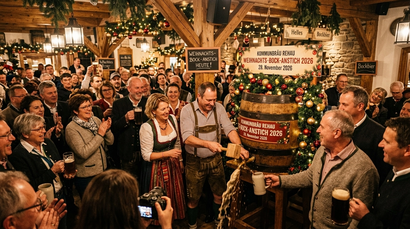 Weihnachtsbockanstich 2026 Kommunbräu Rehau: Termin und Infos
