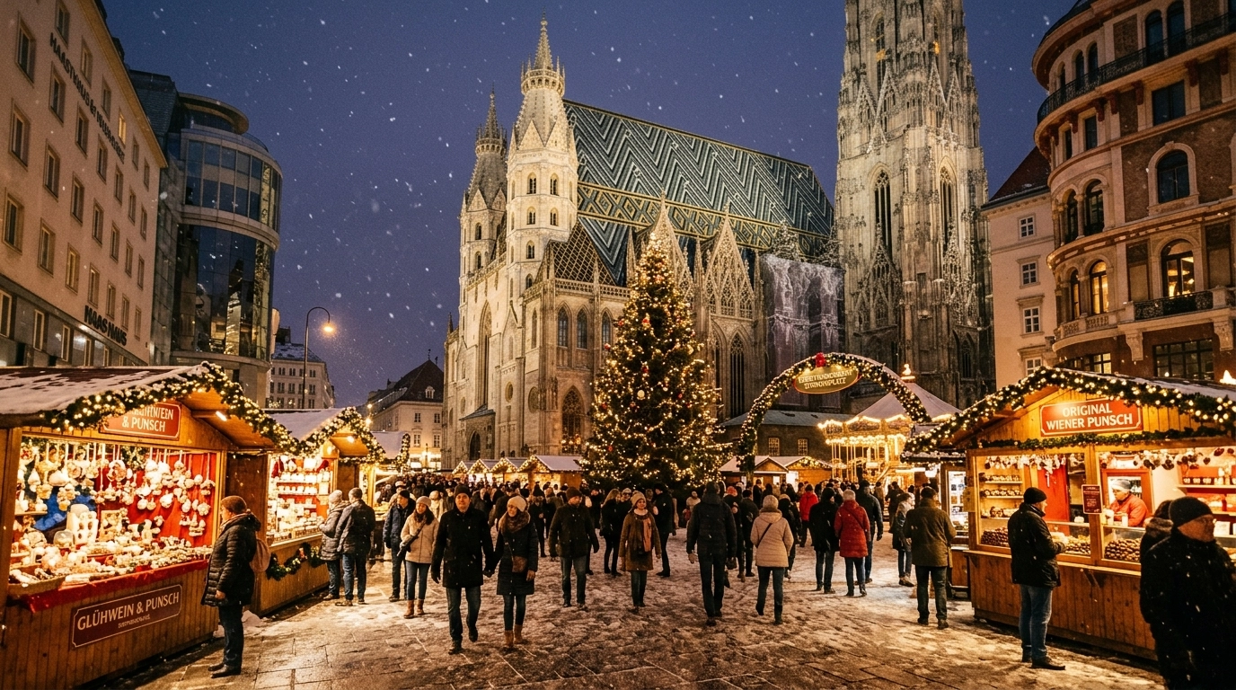 Weihnachtsdorf am Stephansplatz Wien 2026: Christkindlmarkt vor dem Stephansdom