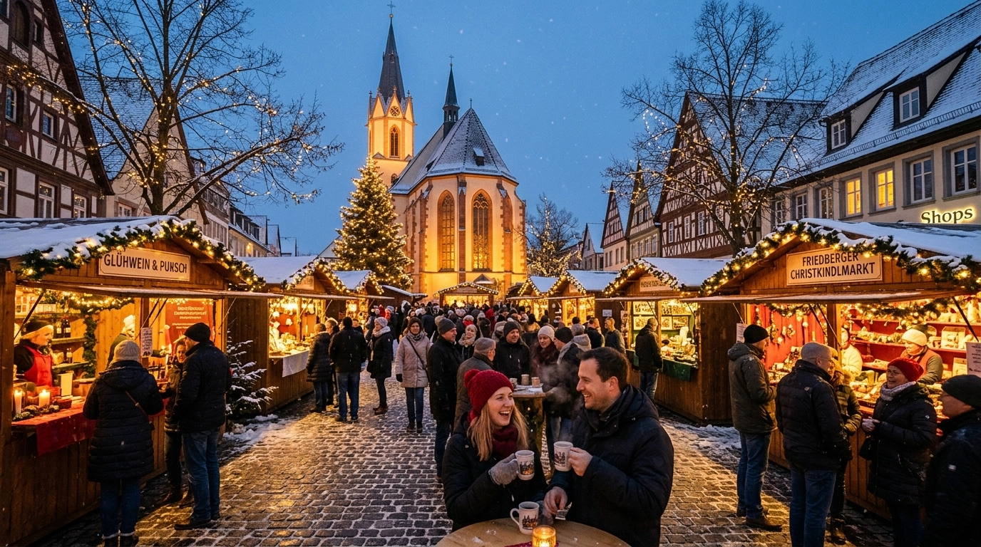 Weihnachtsmärkte Friedberg 2026 – Karitativer Christkindlmarkt & Friedberger Advent