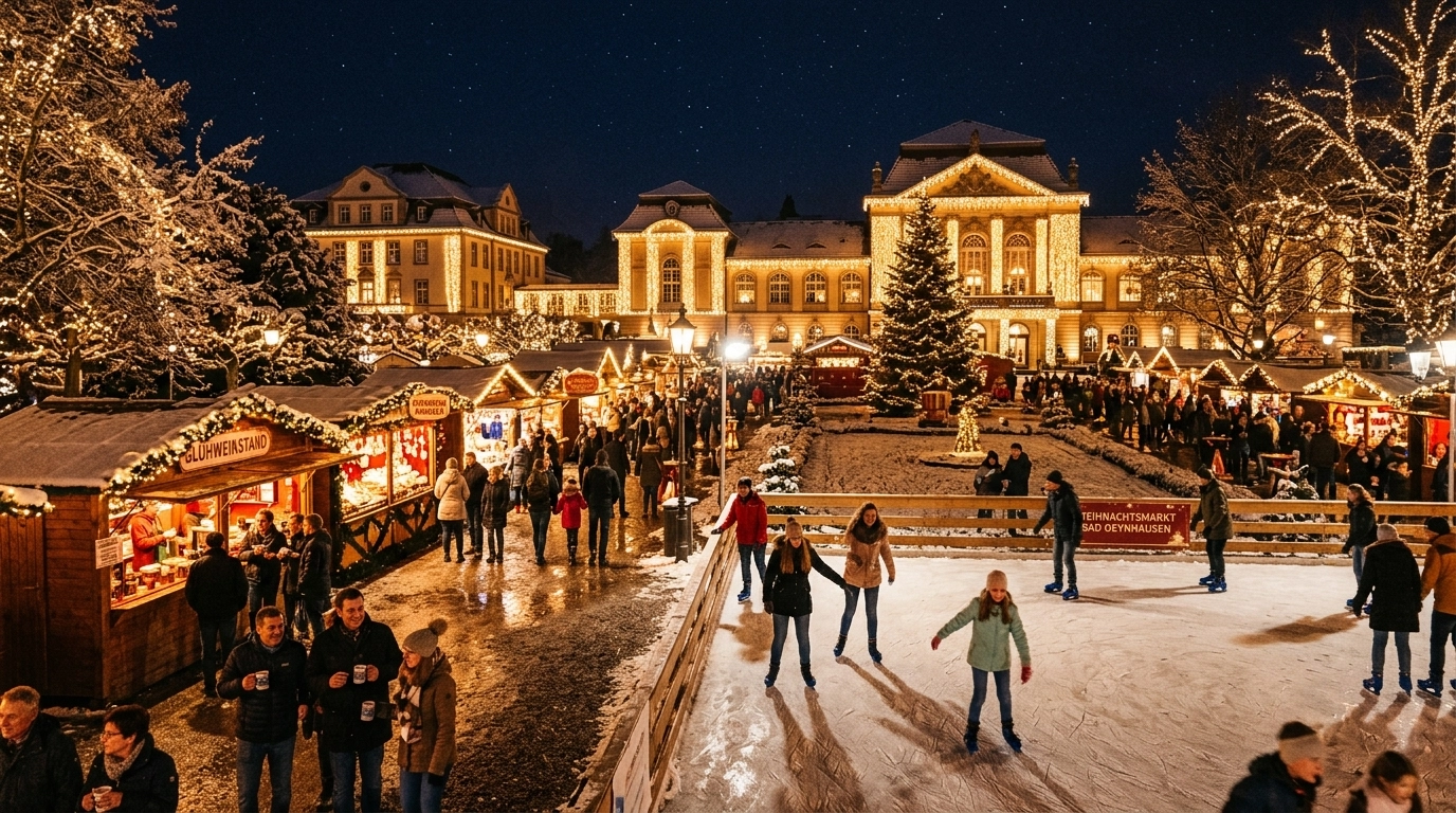 Weihnachtsmarkt Bad Oeynhausen 2026 – Termine, Eisbahn & Lichter im Kurpark