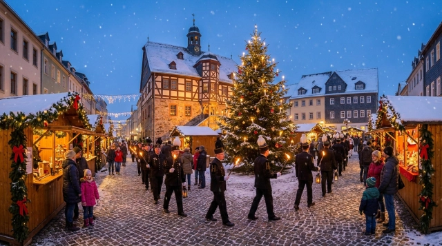 Oelsnitzer Weihnachtsmarkt 2026: Bergparade & Adventszauber