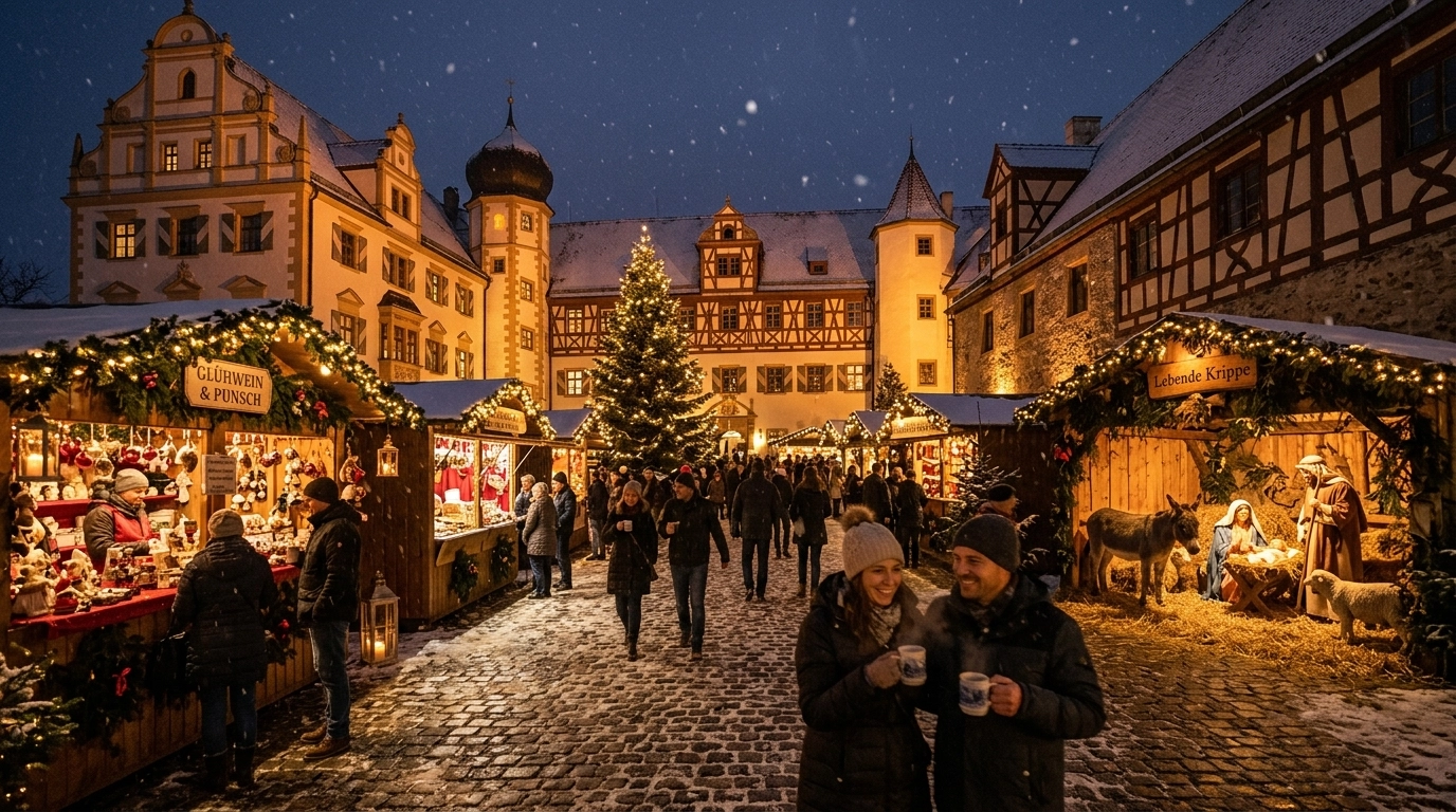 Weihnachtsmarkt im Schlosshof Affing 2026 – Bayerns stimmungsvoller Adventsmarkt