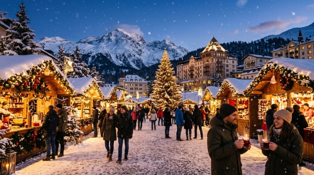 Weihnachtsmarkt St. Moritz 2026 – Luxus-Advent in den Alpen