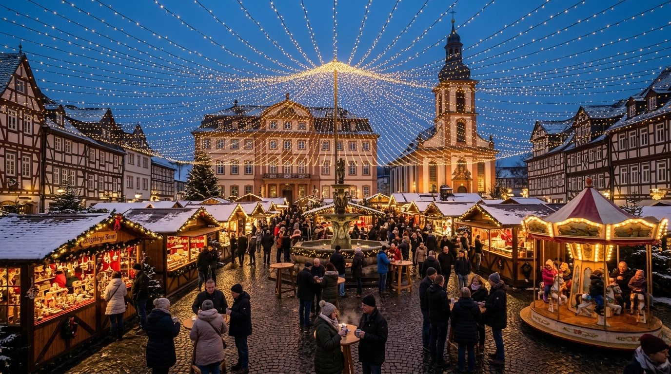 Weilburger Weihnachtsmarkt in Weilburg (Hessen) 2026: Termine, Lichterzelt und Schloss-Kulisse