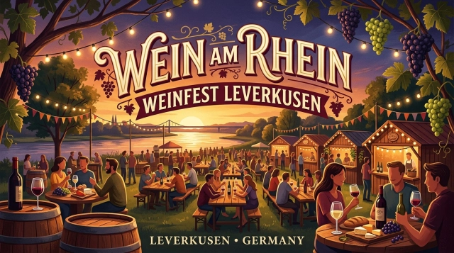 Wein am Rhein 2027 – Weinfest Leverkusen im Neuland-Park