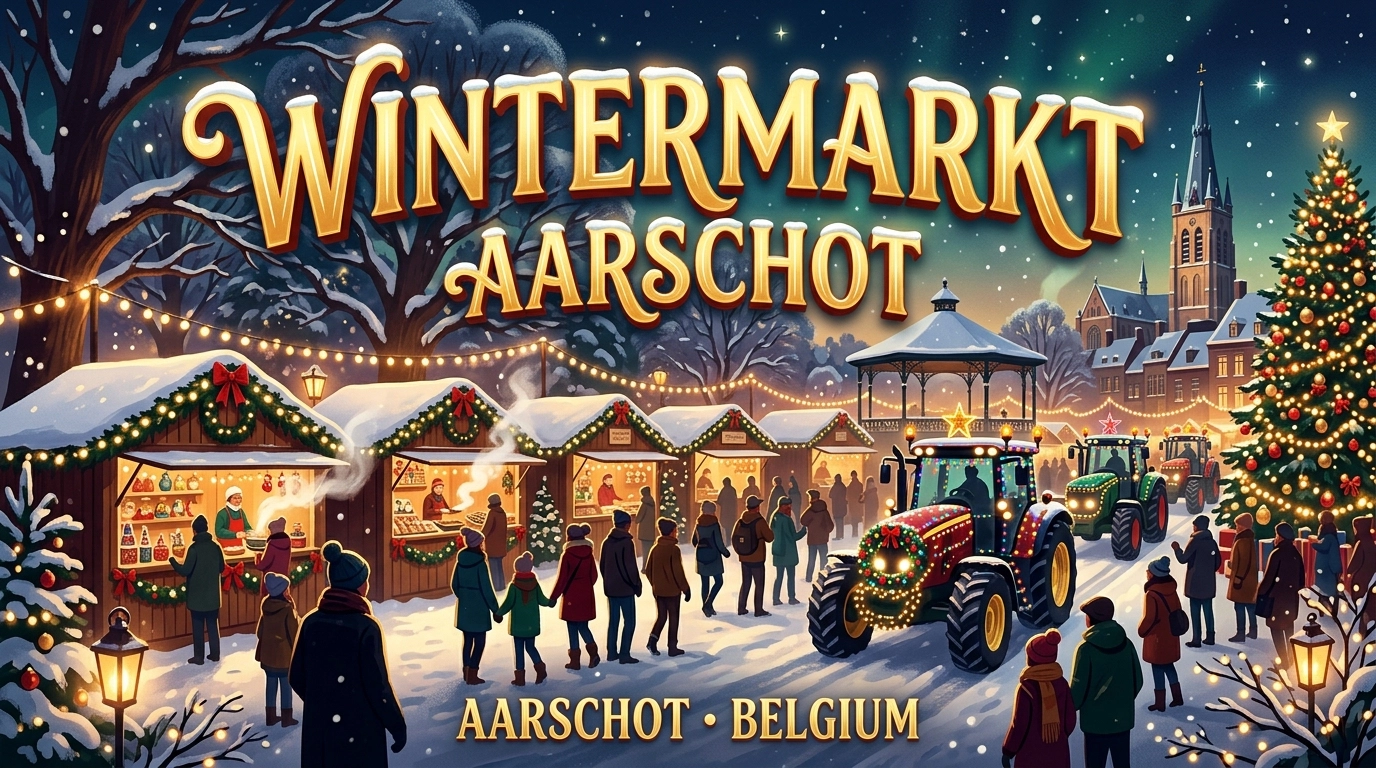 Wintermarkt Aarschot 2026 – Wintermarkt im Stadspark mit Traktorparade