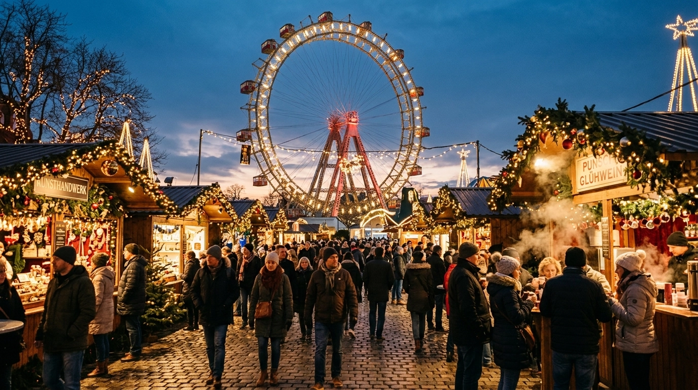 Wintermarkt am Riesenradplatz 2026: Weihnachtsmarkt im Wiener Prater