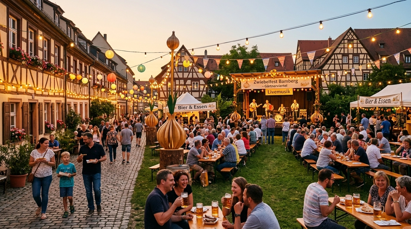 Zwiebeltreterfest Bamberg 2026: Gärtnerstadt Fest auf der Böhmerwiese